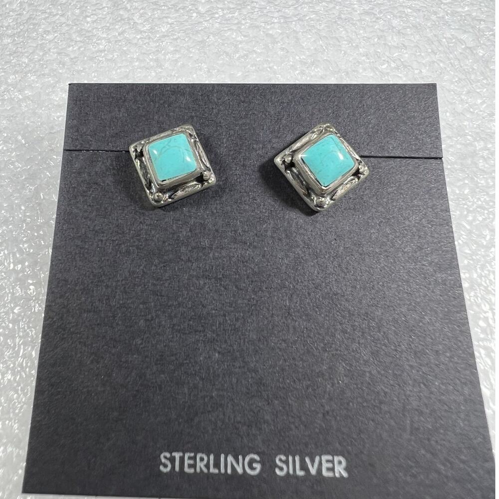 Vintage Sterling Silver Turquoise Southwestern Country Western Rodeo Deadstock - Picture 3 of 16